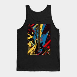 Cosmic Bass Riff: Shattering Musical Dimensions for bass player Tank Top